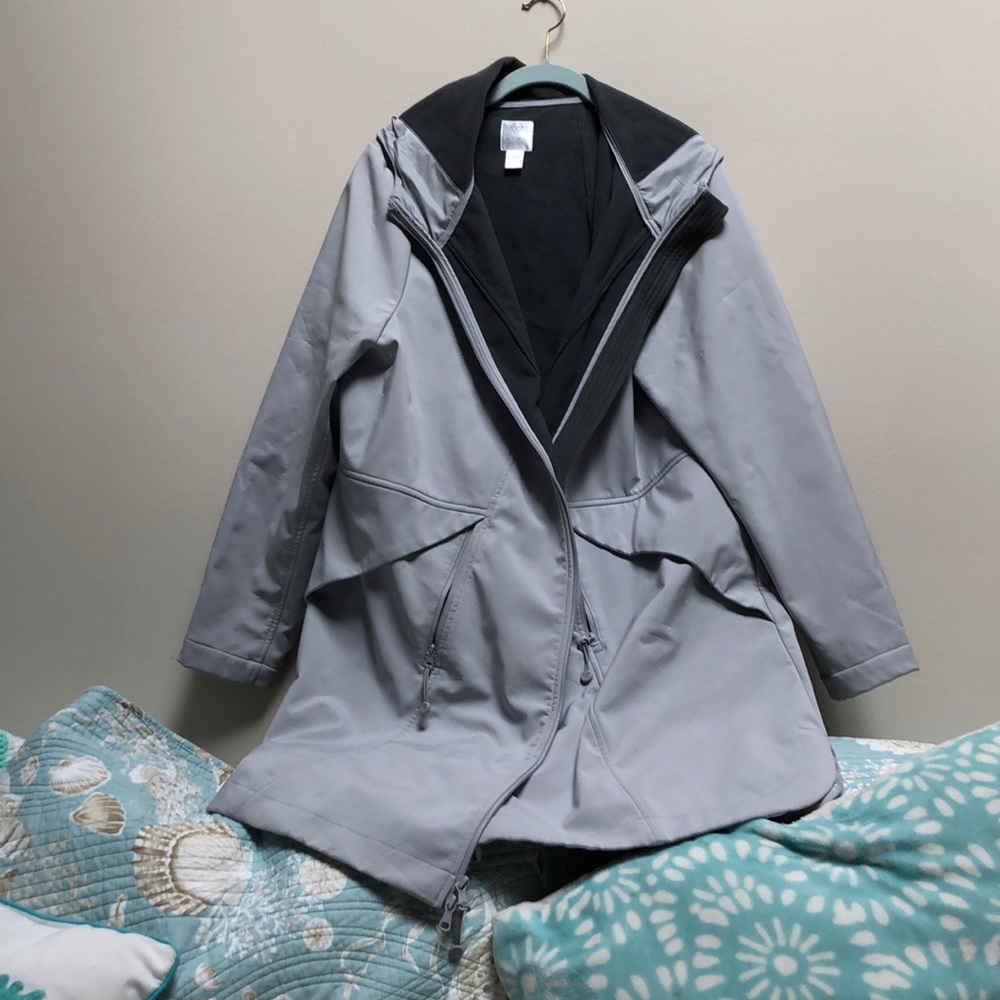 Winter Fleece Lined Rain Coat with Google, size 22